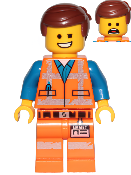 Минифигурка Lego The LEGO Movie 2 Emmet - Wink Smile / Scared, Worn Uniform tlm120 U